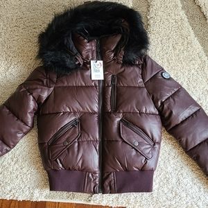 NOIZE Puffer Down Winter Leather Jacket